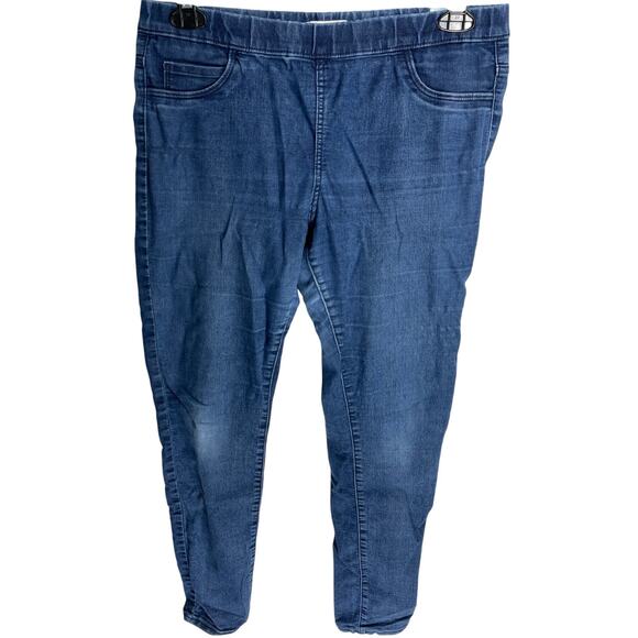 HM Pull On Jeans Jegging Pants Womens Size 10 Blue Skinny Stretch Denim Mid Rise - Picture 1 of 6